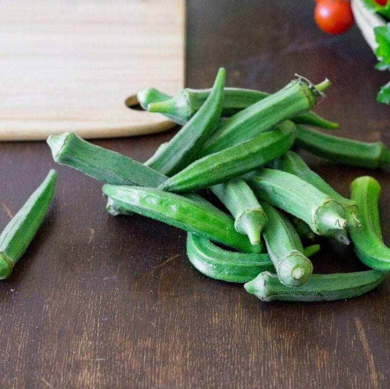 Red Okra Seeds, Carmine Splendor, Vegetable Seeds033 Rooted Retreat